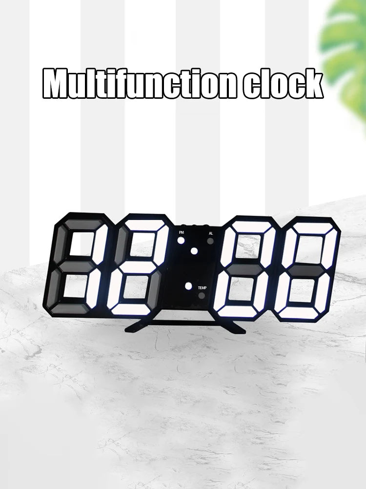 1PC 3D Digital Clock Multi-Functional Large Screen Gift