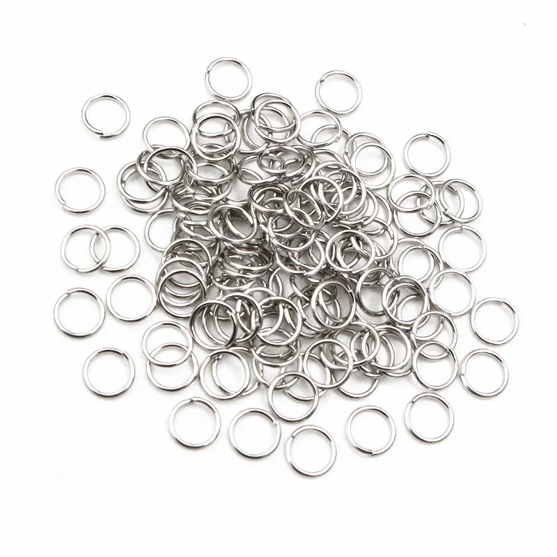 200pcs Stainless Steel Gold Color Split Jump Rings for Jewelry Making