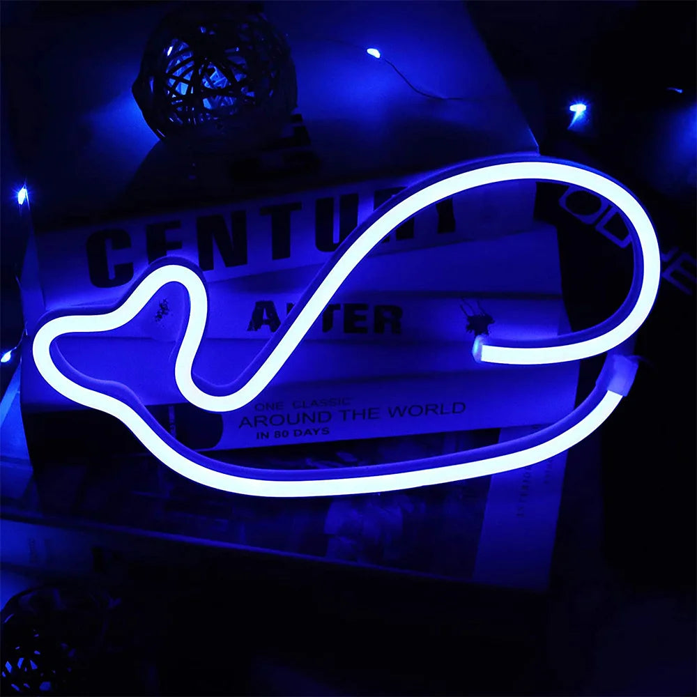 USB/Battery LED Neon Sign Lights Musical Note Wall Art Decor