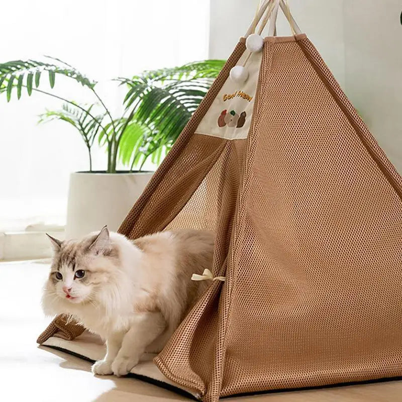 Portable Pet Playpen Breathable Mesh Foldable Dog Tent In Stable Structure Pet Teepee Machine Washable Portable Indoor Dog House