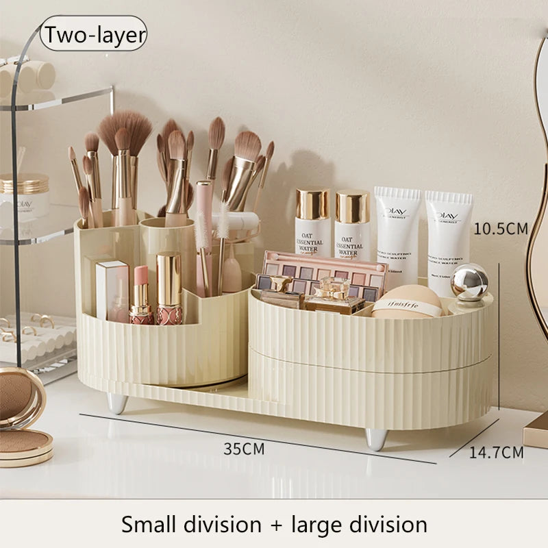 XIAOGUI Makeup Organizer Cosmetic Box Rotating Acrylic Storage
