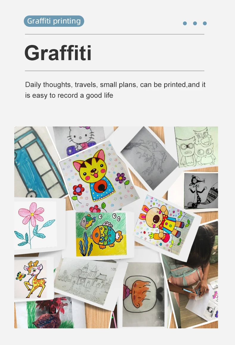 Mini HD Portable Bluetooth Thermal Label Printer Inkless Printing