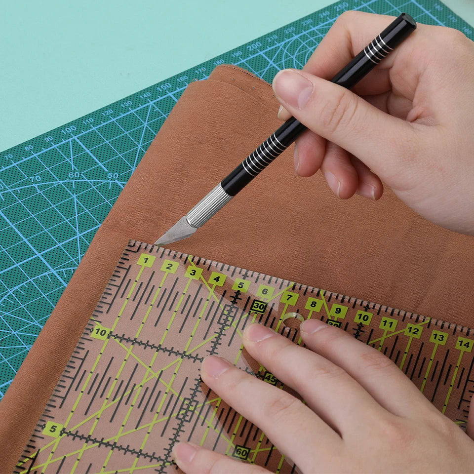 KRABALL Rotary Cutter for Leather and Fabric DIY Projects Ergonomic Roller Knife for Sewing Quilting and Crafting