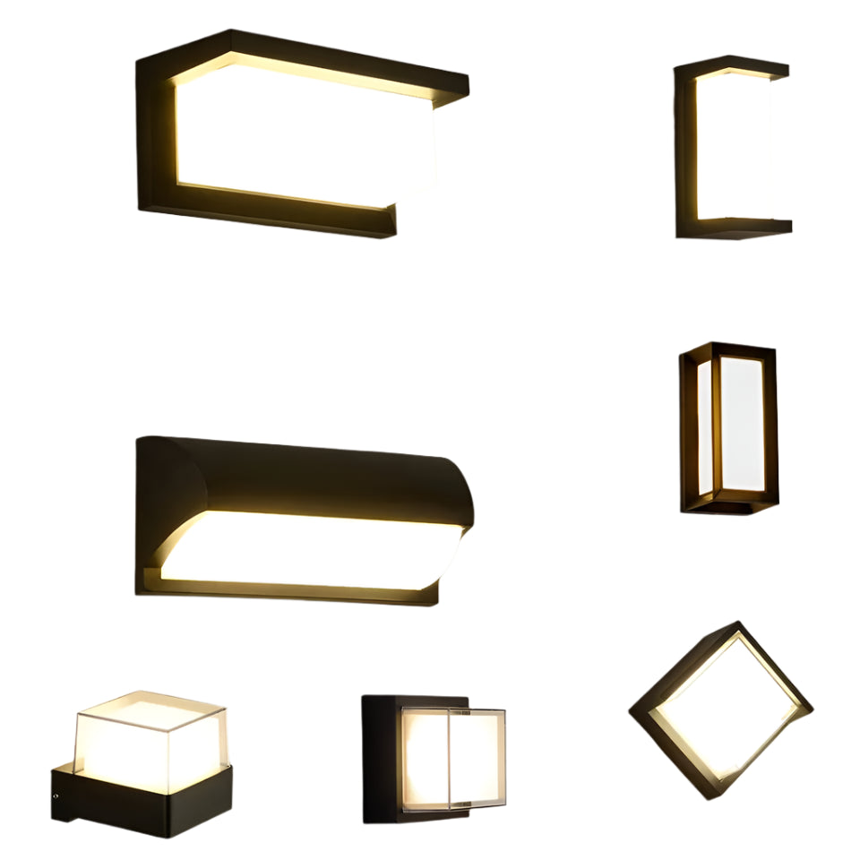 LED Outdoor Wall Light with PIR Motion Sensor Waterproof Modern Design for Balcony Porch and Garden