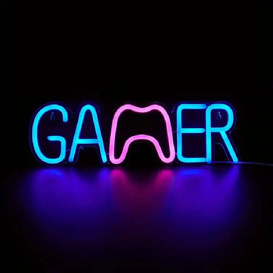 Gamepad Shaped LED Neon Sign for Gamer Room Decor