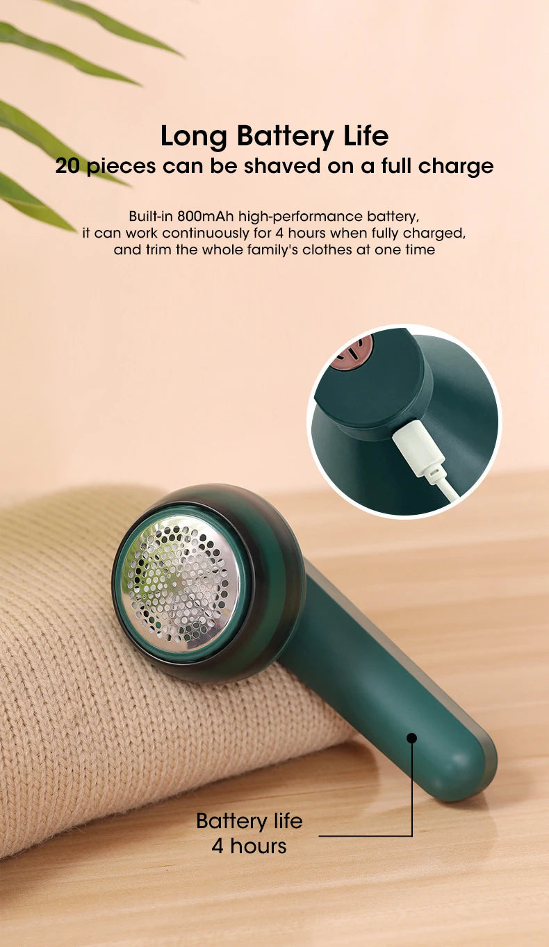 Electric Lint Remover For Clothes Fuzz Fabric Hair Ball Trimmer Portable USB Charging