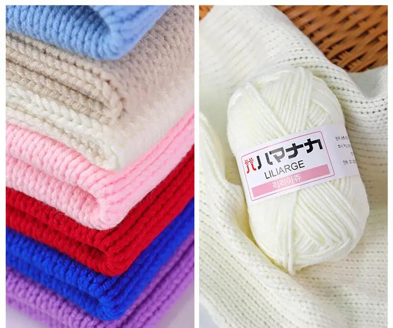 DIY Baby Milk Soft Cotton Knitting Yarn for Sweaters