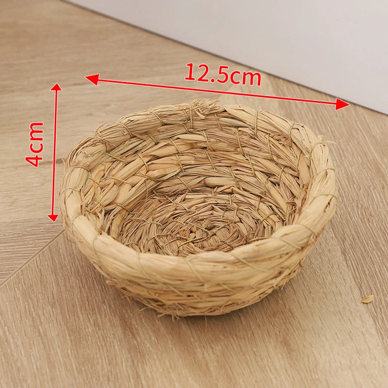 Egg Laying Rutin Chicken Nest Woven by Hand, Parrot Peony Nest, Tiger Skin Style, Excellent in Warmth Conservation
