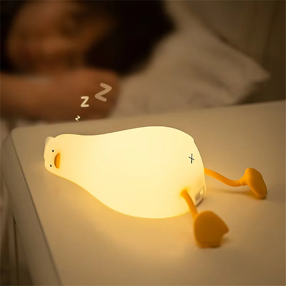 Bunny Silicone Night Light for Kids Room USB Rechargeable Dimmable Sleep Lamp with Timer