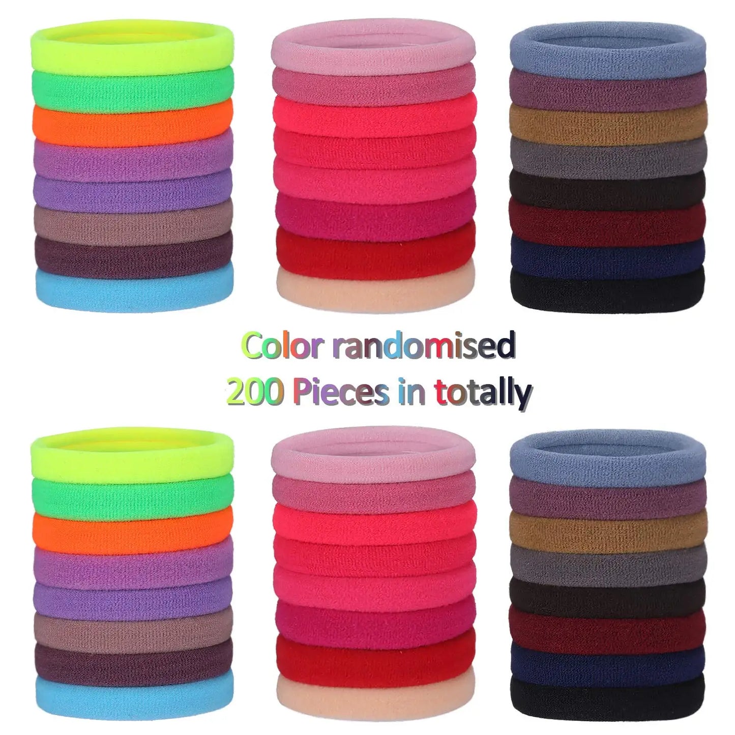 50/200pcs Thicken Girls Hair Bands Elastic Scrunchies Rubber Bands