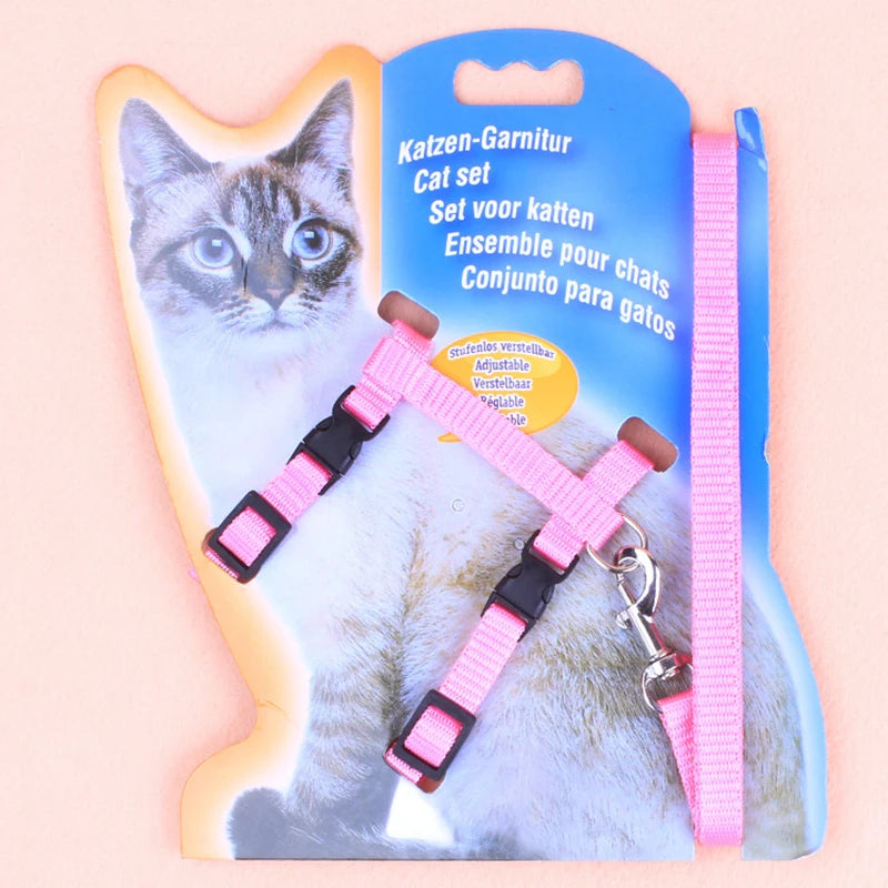 Cat leash I-shaped special dog leash for going out is firm and safe paper jam chest and back pet supplies