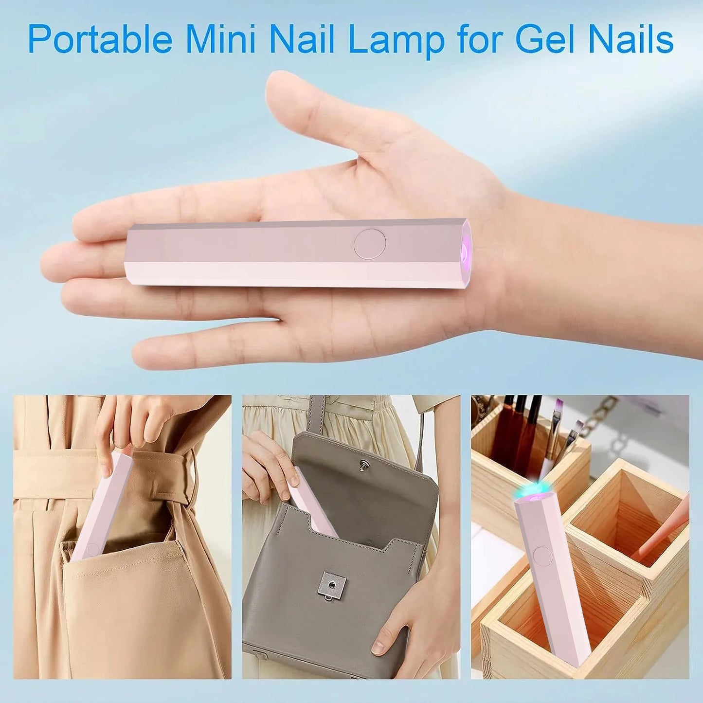 YIKOOLIN Mini 3W UV/LED Light for Nails With LED Display