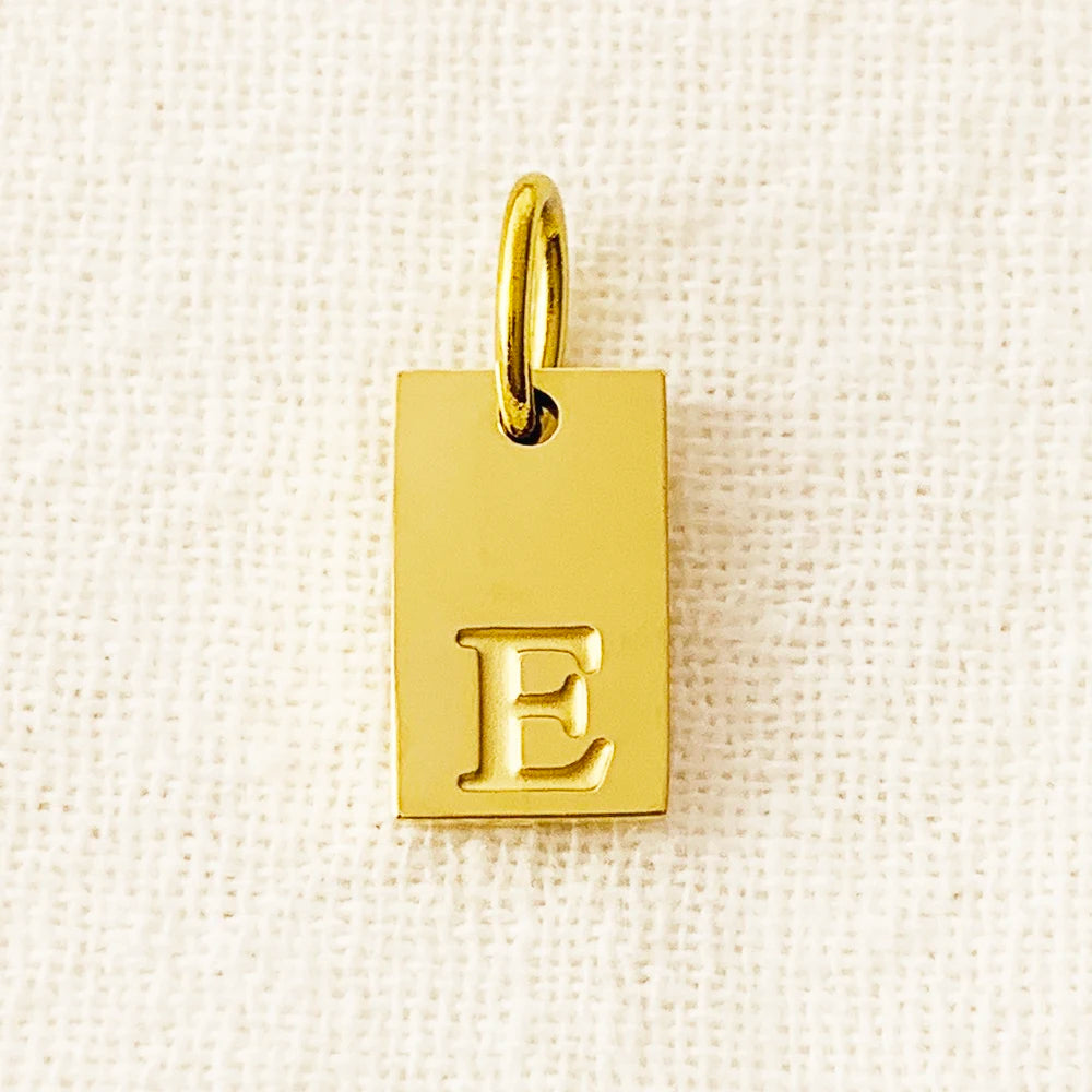 SUNIBI Alphabet Charm Pendant for Necklaces Stainless Steel Jewelry