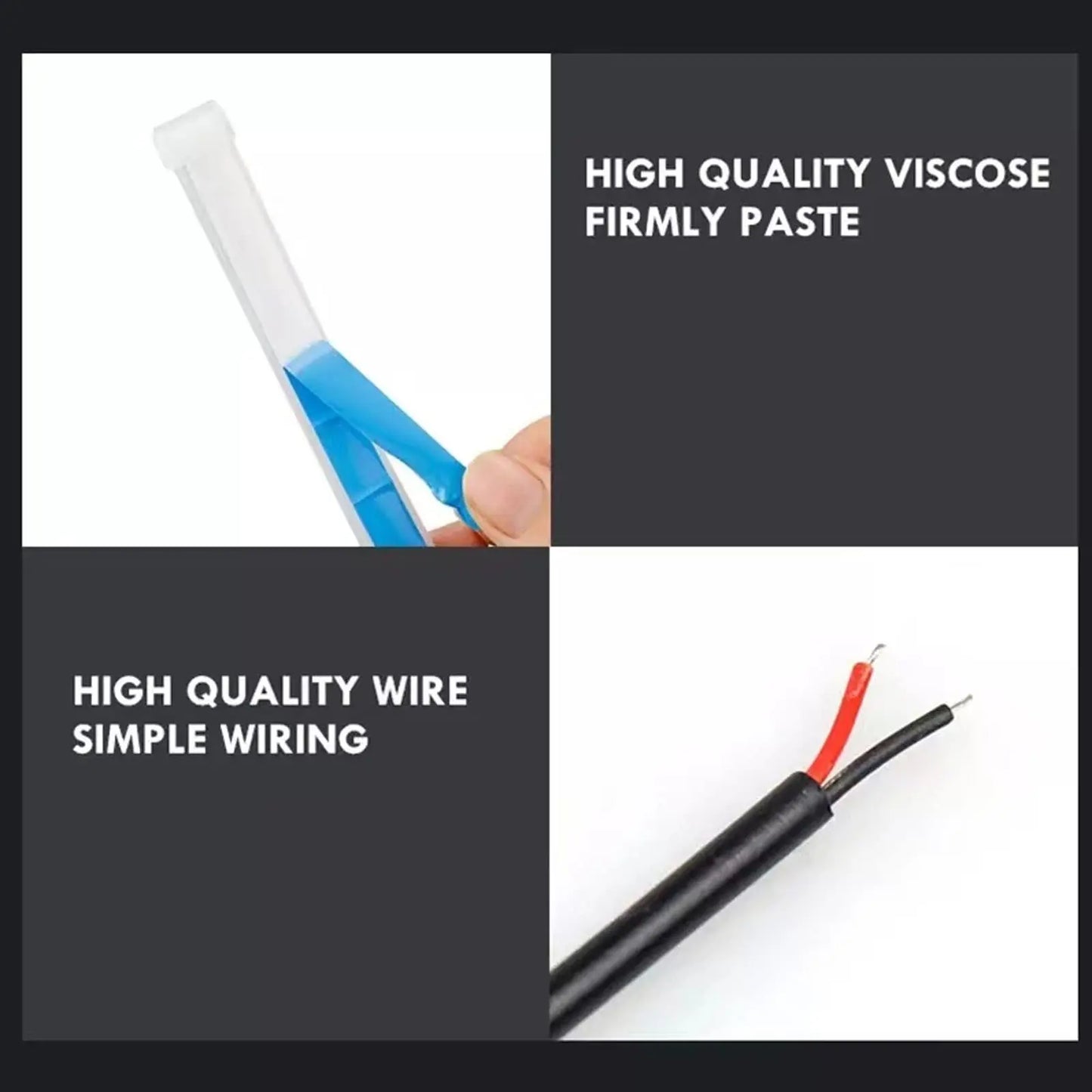 2pcs LED Car Door Warning Light Strip 120cm Safety Decor 12v