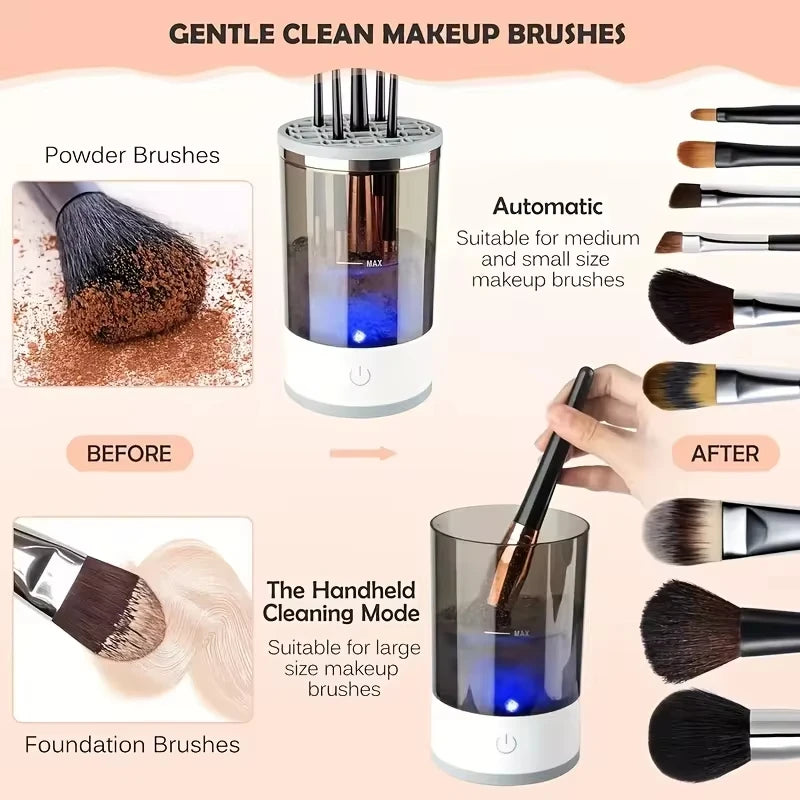 3 In 1 Electric Makeup Brush Cleaner USB Plug Portable Dryer