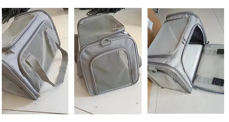 Dog Carrier Bag Soft Side Backpack Airline Approved Transport for Small Dogs and Cats