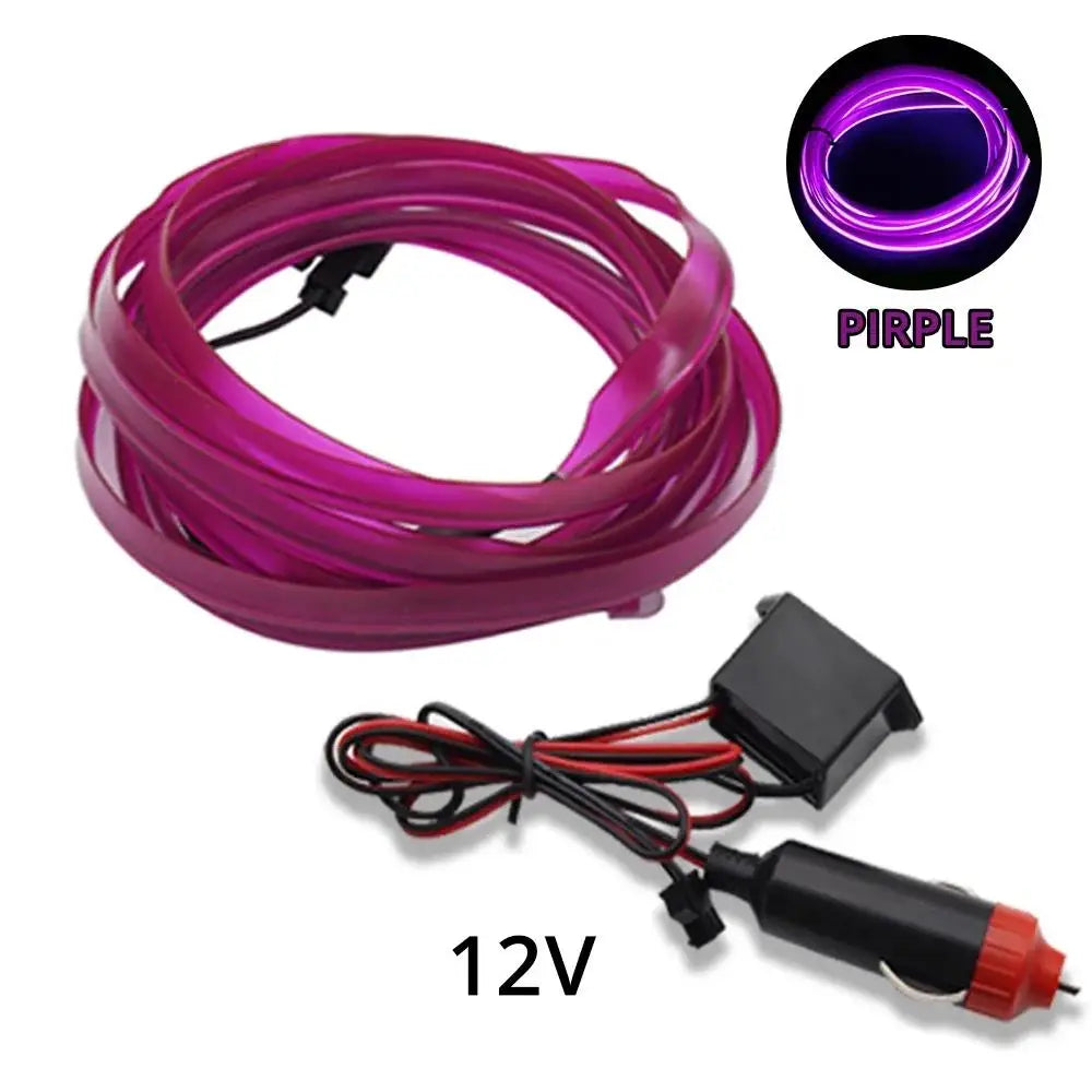 1M/2M/3M/5M Car Interior LED Strip Flexible Neon Lights USB