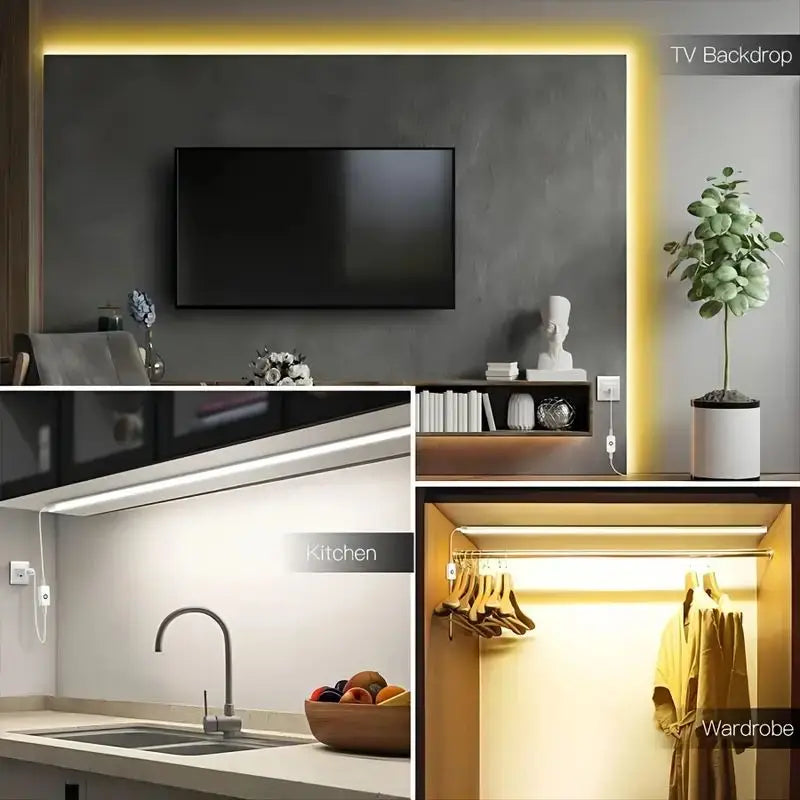 LED Neon Lights Strip Dimmable Waterproof USB Powered Motion Sensor Hand Scan Switch for Home Party DIY Neon Sign