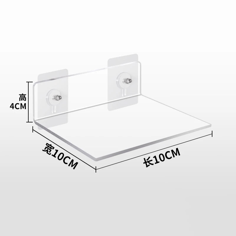 Invisible Acrylic Floating Wall Ledge Shelf for Kids Bookshelves and Bathroom Storage