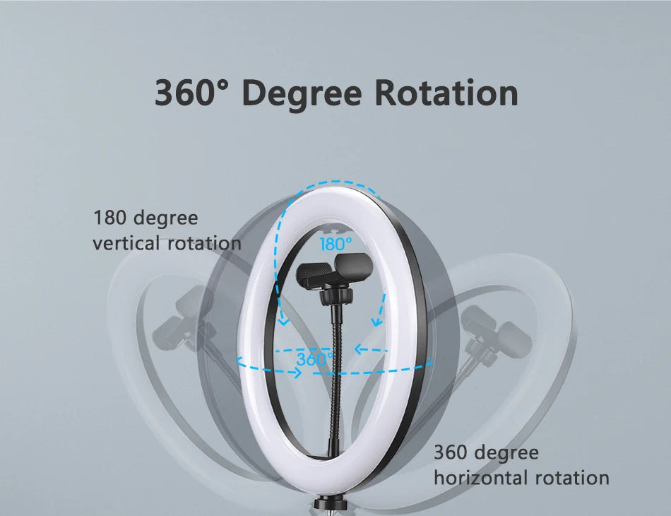 10inch Selfie Ring Light with Tripod for Video Recording