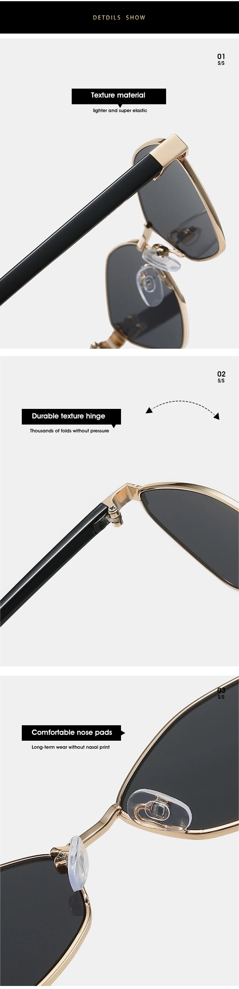 SO&EI Fashion Irregular Polygon Cat Eye Sunglasses UV400 Retro Shades for Women and Men