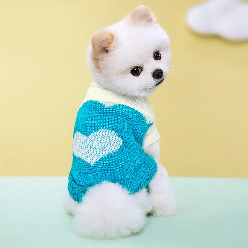 S-xxl Medium Knitted Dog Sweater for Small Dogs York Warm Cat Coat Winter Dogs Clothes Pet Costumes Dog Pullover Puppy Supplies
