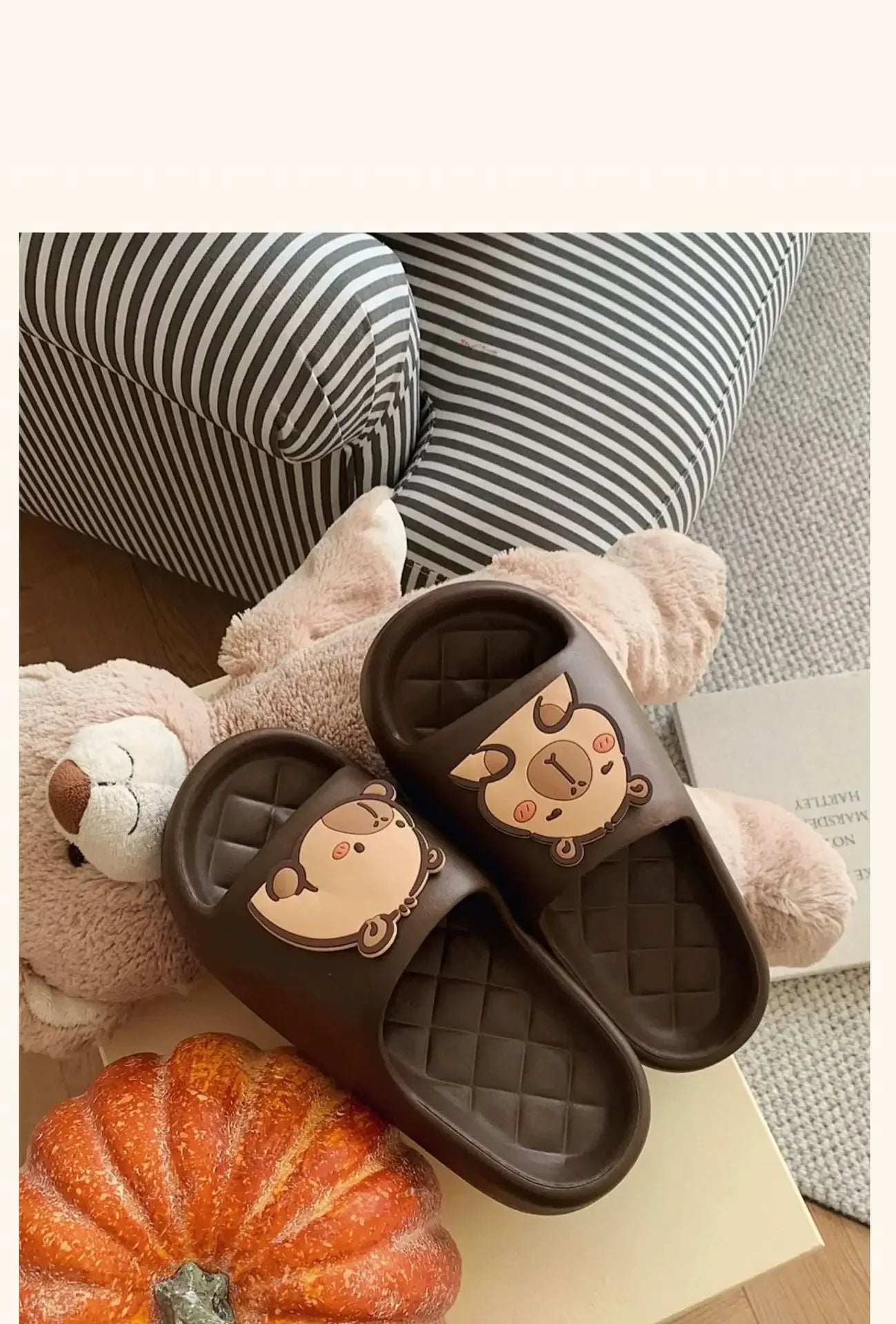 Capybara Slipper Women Cute Cloud Sandals Summer Flip Flops