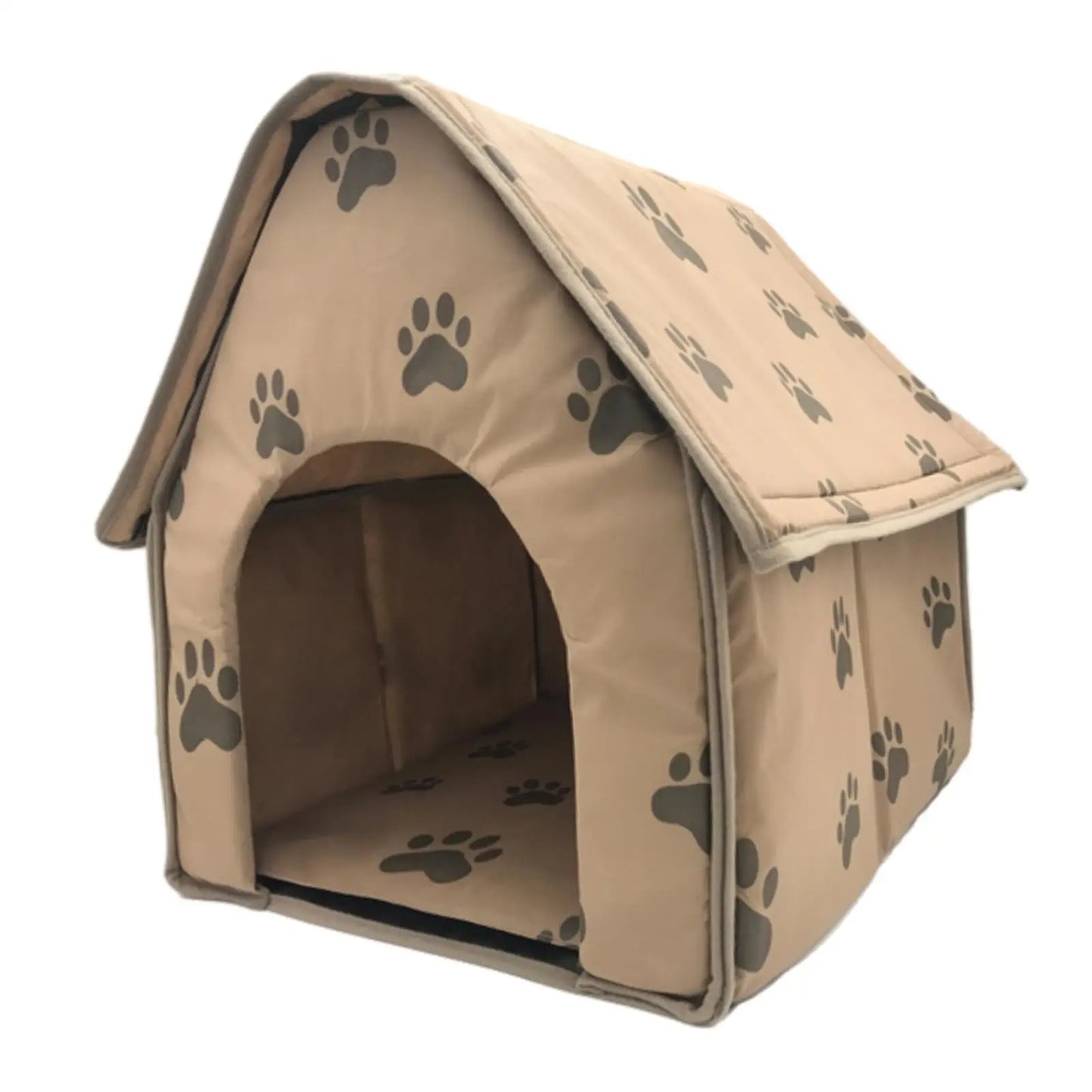Portable Pet Dog Cat Puppy Soft House Bed Cat Footprint House Tent Kennel