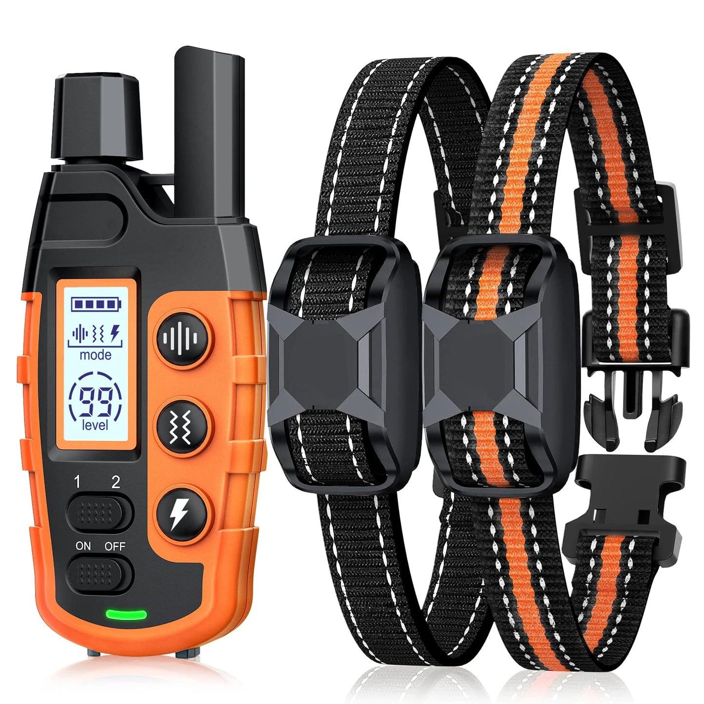 3300Ft Electric Dog Training Collar Remote Control Waterproof Pet BehaviorFor 5-120lbs Puppy With Shock Vibration