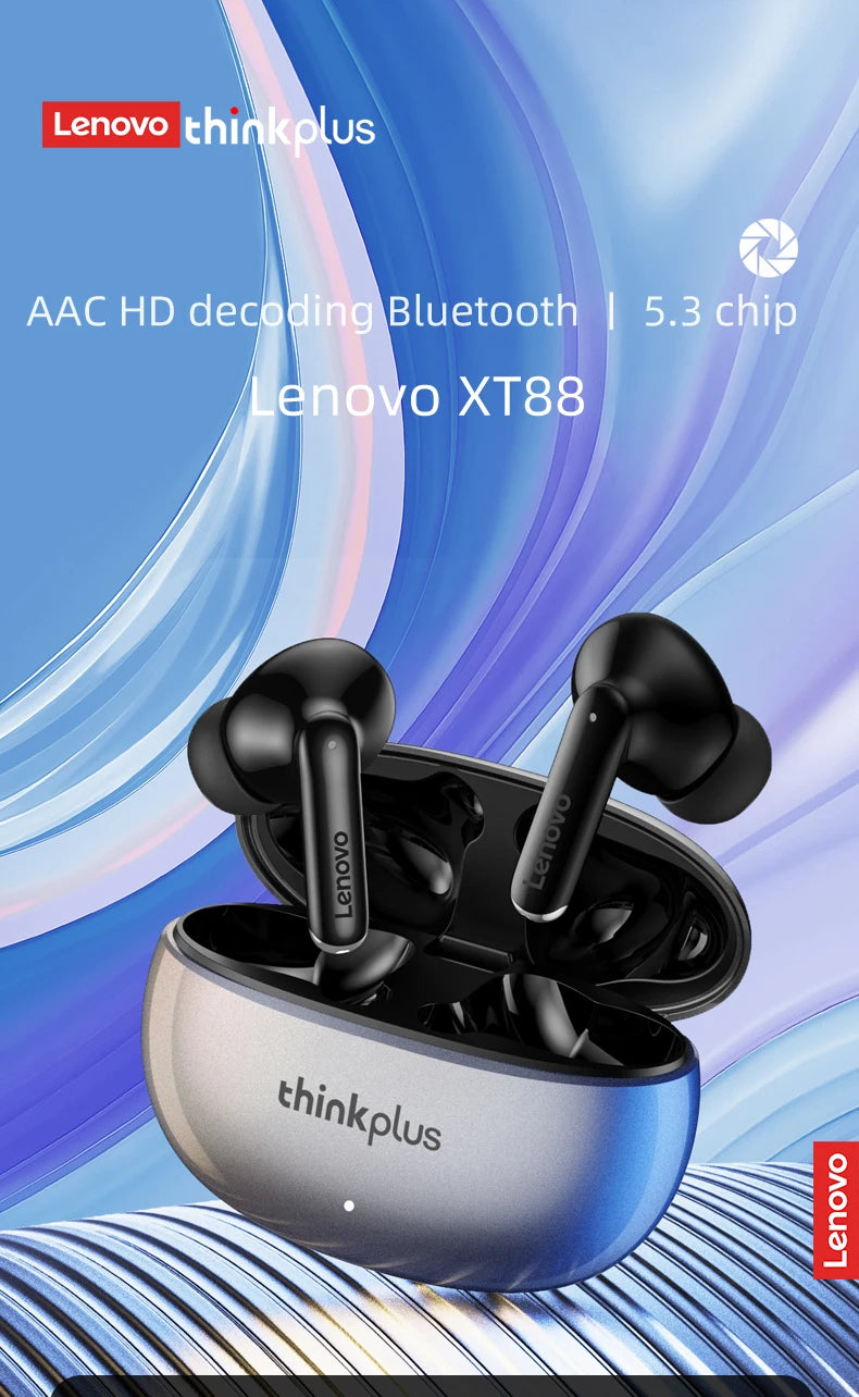 Lenovo Thinkplus XT88 In Ear Bluetooth Earphones With Dual Microphones And Bass HIFI Sound
