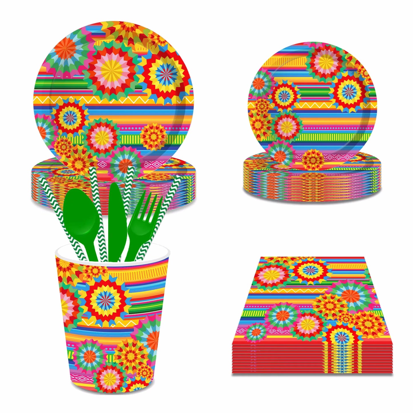 Mexican Fiesta Party Disposable Tableware Sets