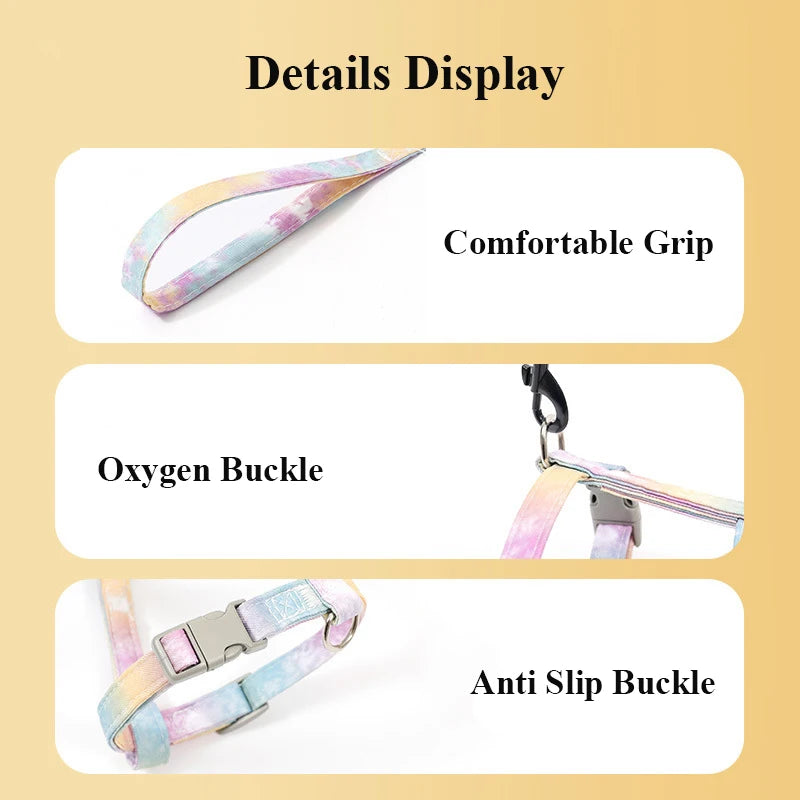 Cat Harness and Leash Set Adjustable Escape Proof Pet Harness for Kitten Outdoor Walking Cat Collar Lead Leash Pet Supplies