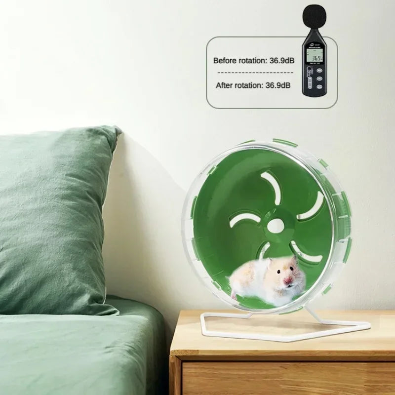 Hamster Running Wheel Silent Hamster Wheel Non-slip Can Be Hung in A Cage Running Wheel Sports and Play Toy Bracket Accessories