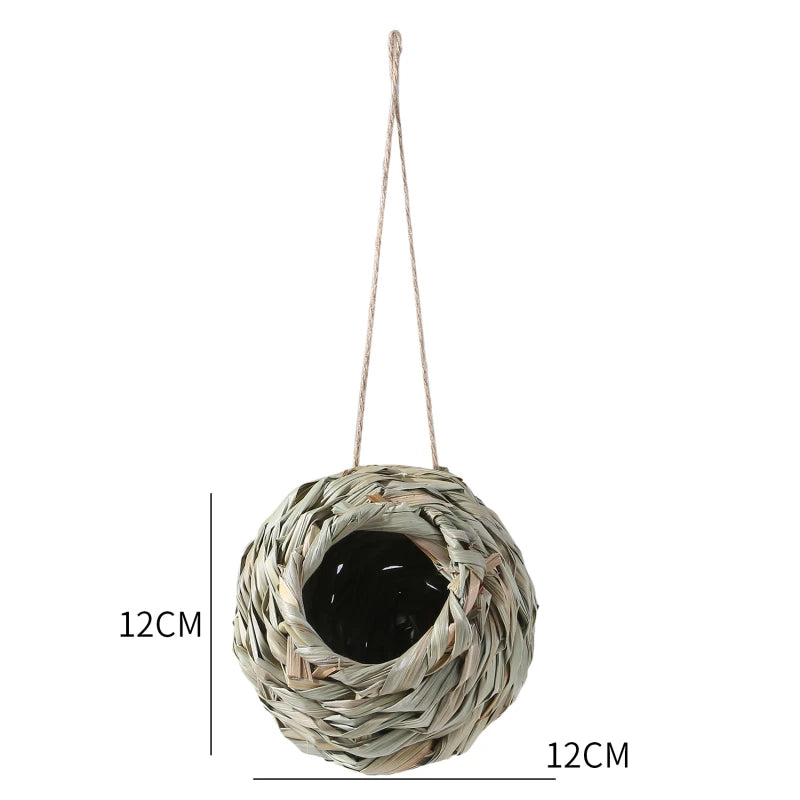 Birds Nest Bird Cage Natural Reed Grass Spherical Hummingbird Nest Outdoor Decorative Weaved Hanging Bird Nest Hous Proficient