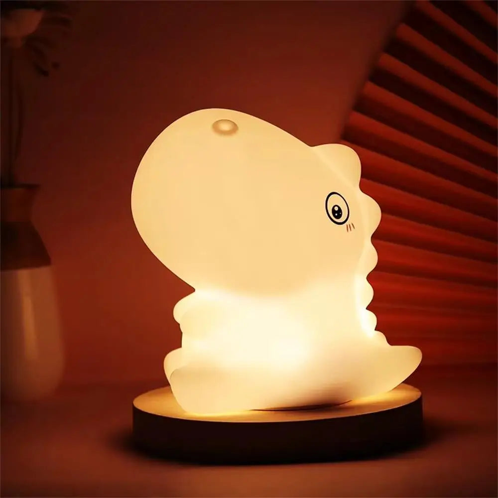 Bunny Silicone Night Light for Kids Room USB Rechargeable Dimmable Sleep Lamp with Timer