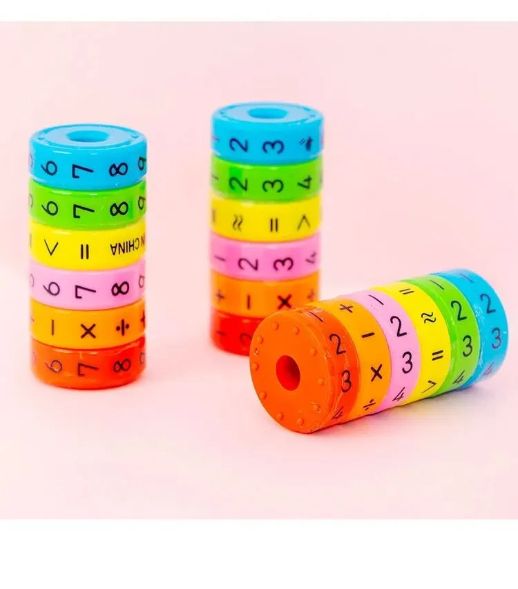 DIY Math Blocks - Perfect Birthday Gift for Boys & Girls, Preschool Learning Counting & Math Skills Tools