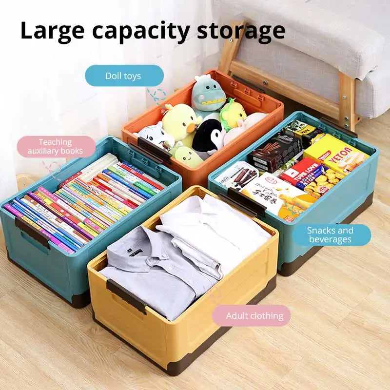 1pc Foldable Storage Box Large Capacity For Toys Clothes Books