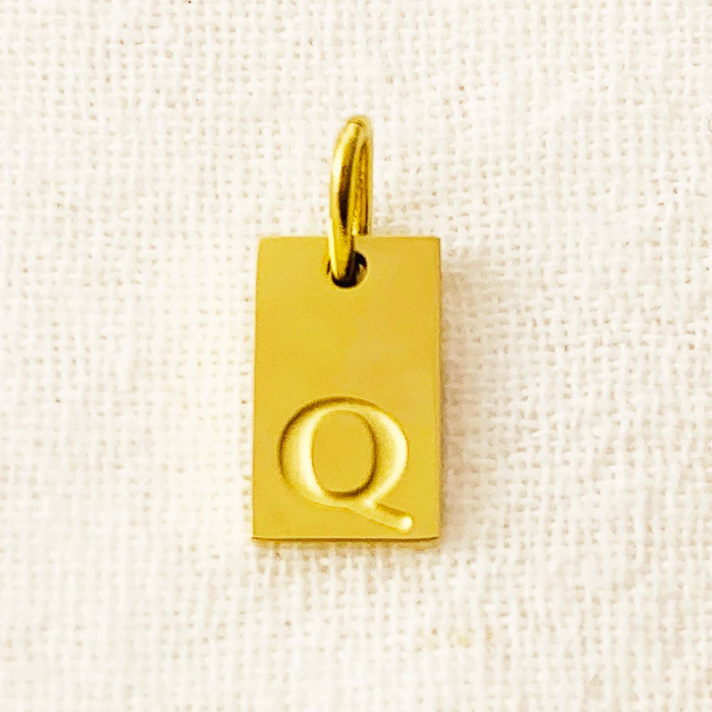 SUNIBI Alphabet Charm Pendant for Necklaces Stainless Steel Jewelry