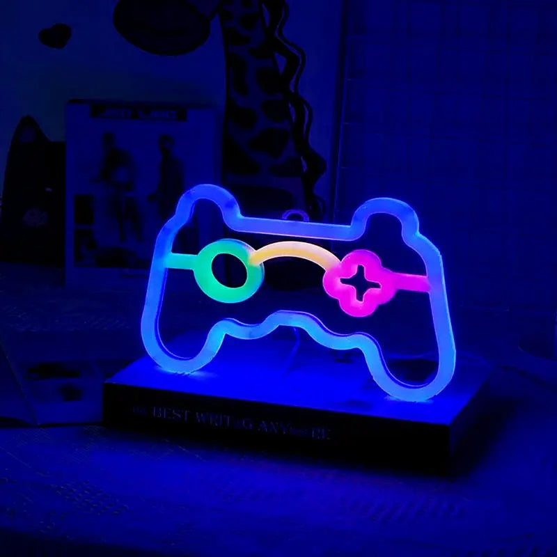 Gamer Neon Sign Lights USB Battery Powered Controller Lamp
