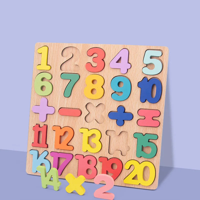 Wooden Puzzle Montessori Toys for Baby Early Learning 1-3 Years