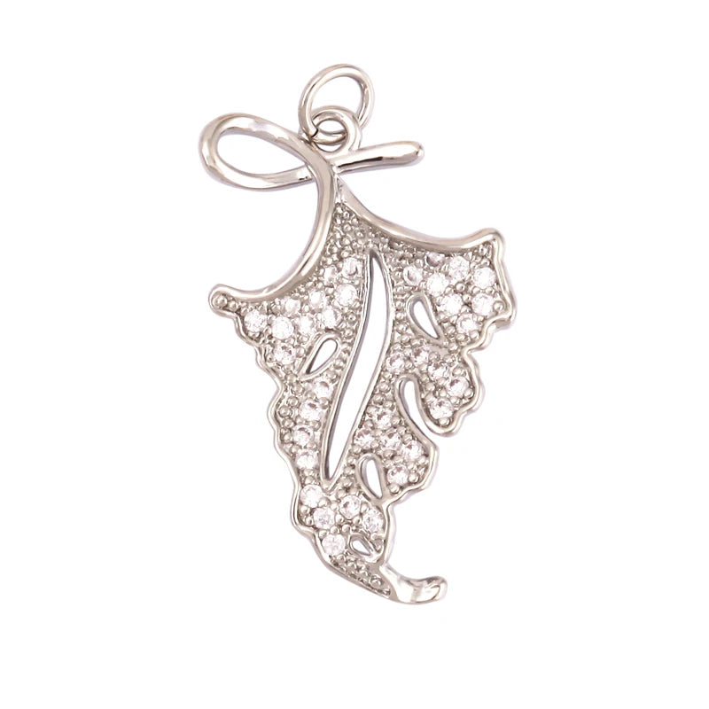 Sweet Colorful Sun Rose Flower Charm Pendant 18K Gold Necklace