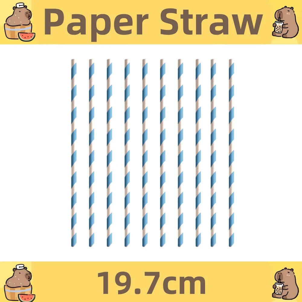 Capybara Birthday Decorations Balloons Cute Tableware Set