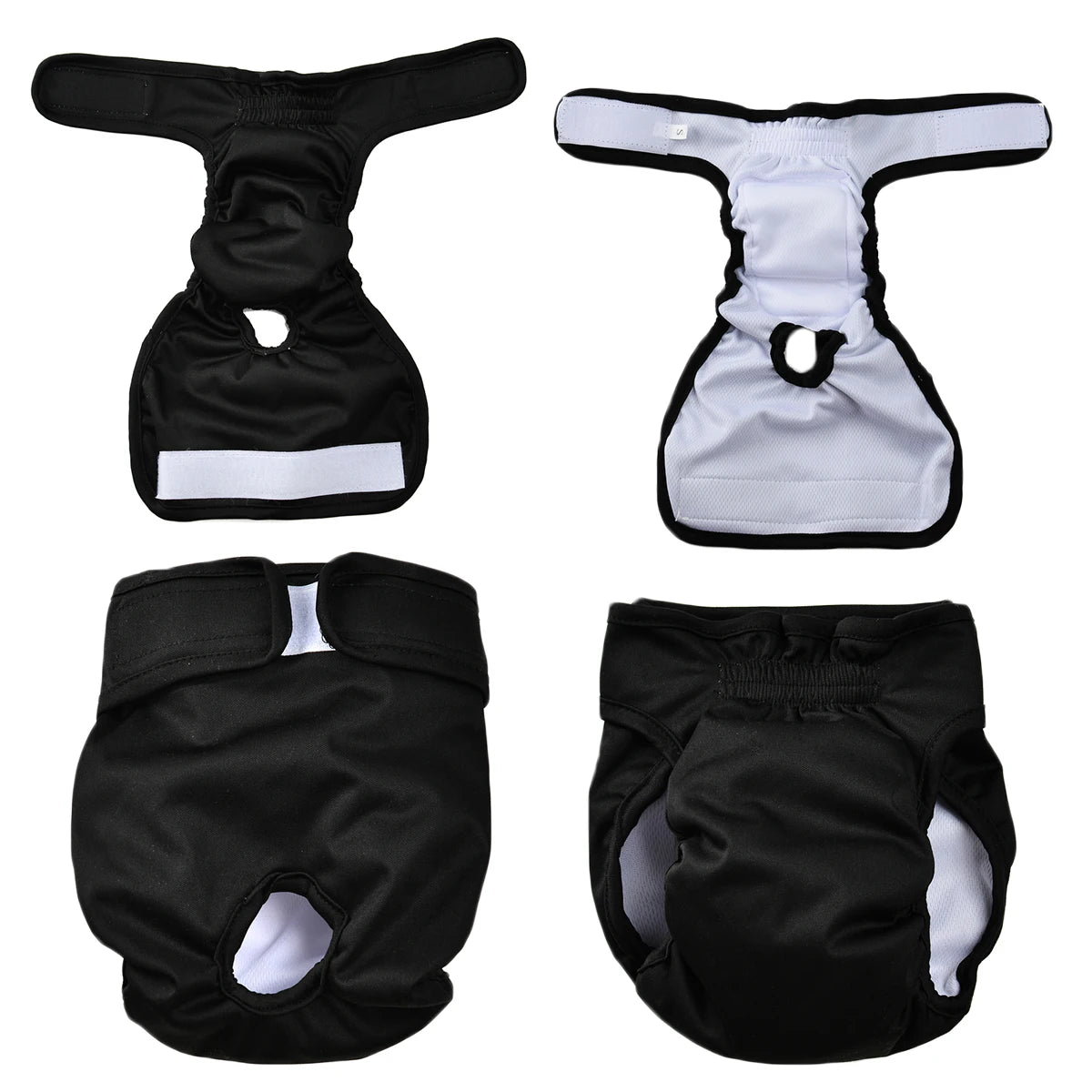 3pcs Washable Female Dog Diaper for Small Medium Dogs Adjustable Pet Physiological Pant Reusable Leakproof Pets Diapers Sets