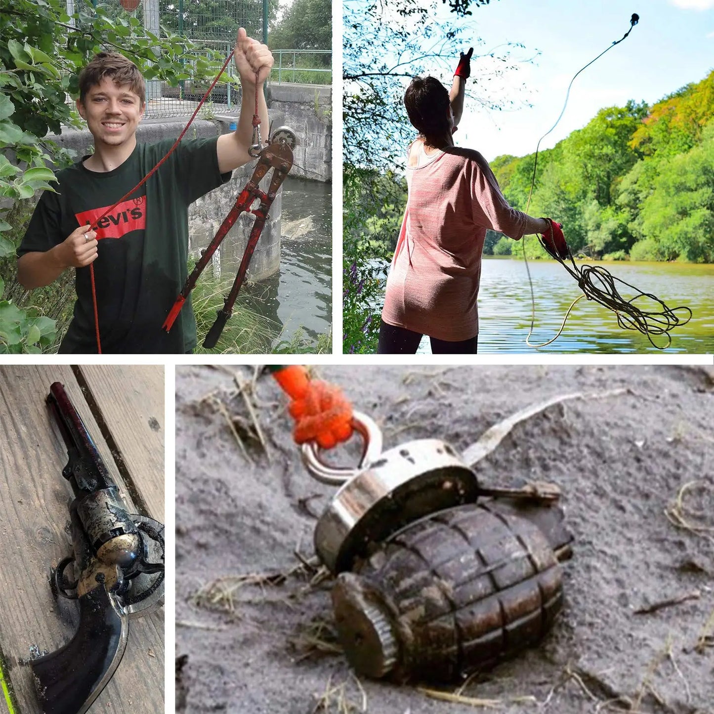 Imanes de pesca de neodimio superresistentes N52 Imanes de alta resistencia con perno de ojo con orificio avellanado Imanes de búsqueda de salvamento