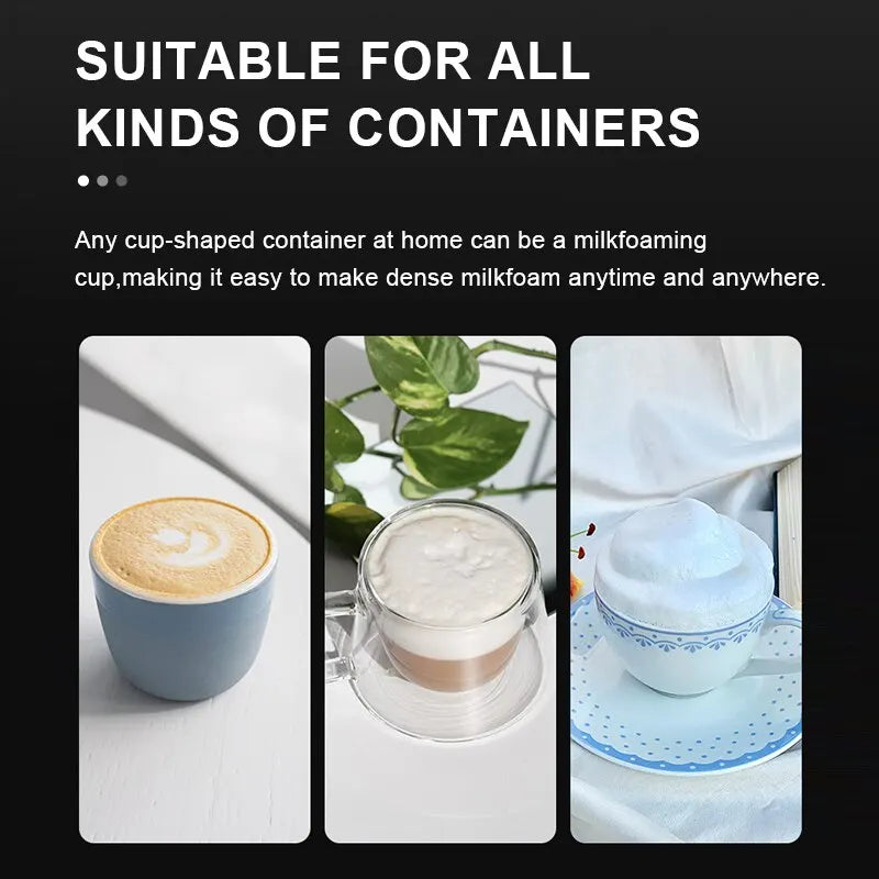 Espumador de leche eléctrico Espumador de bebidas de cocina Batidora Agitador Crema de café Capuchino Batidor Mezcla espumosa Batidor de huevos