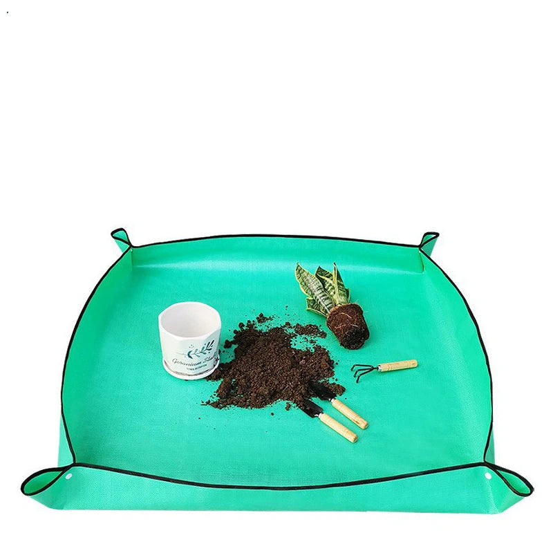 1 alfombrilla para plantar de 50 a 100 cm, plegable, impermeable, para trasplantar plantas de jardín