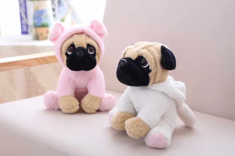 Lifelike Plush Sharpei Pug Simulation Dog Toy for Kids Adorable Cuddly Puppy Gift for Birthdays and Christmas