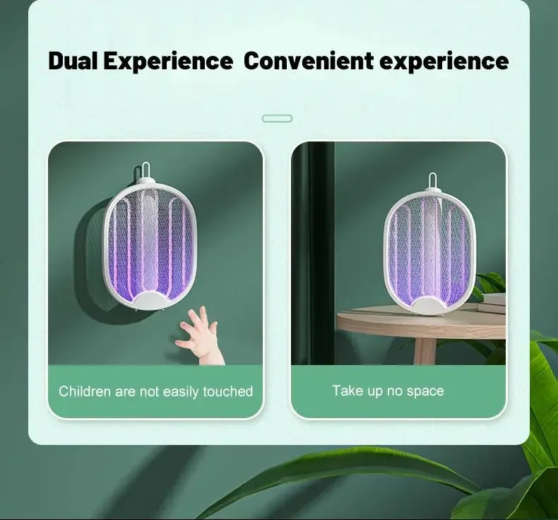 1 lámpara nueva para matar mosquitos, recargable por USB, eléctrica, plegable, matamoscas, 3000 V