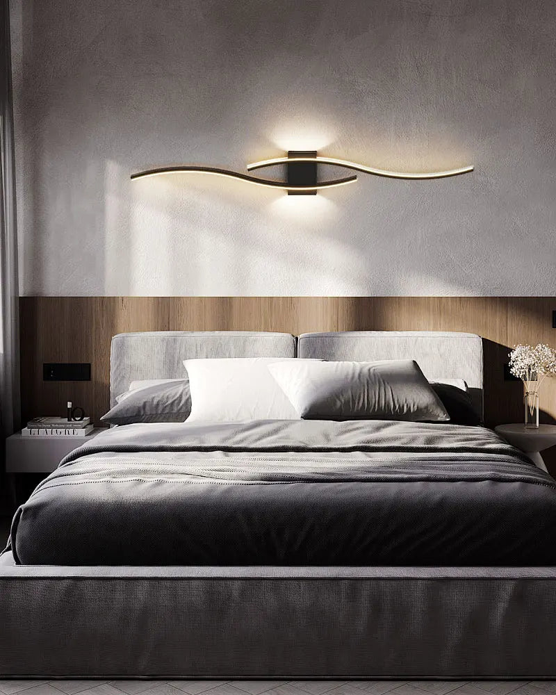 Indoor LED Wall Lights Modern Wall Sconces for Bedroom and Corridor Black Gold White Finish Stylish Indoor Lighting