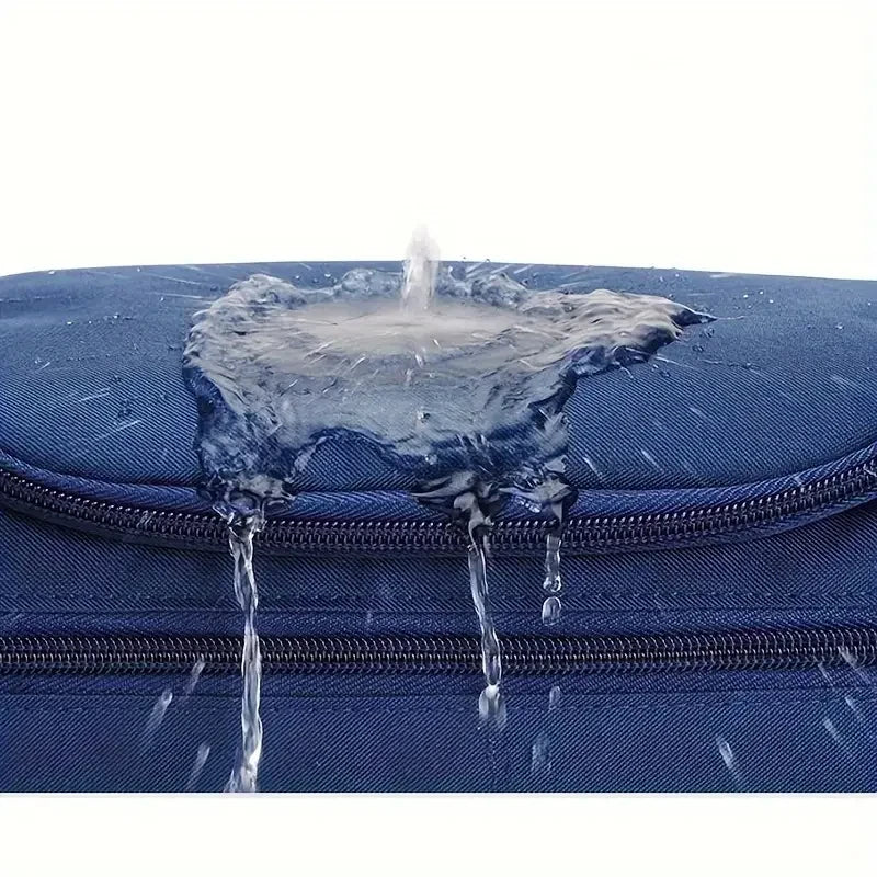 Men Vintage Luxury Toiletry Bag Travel Organizer Waterproof Makeup Case Hanging Storage for Business and Personal Use